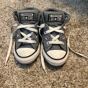 Toddler 11 gray comfort converse. Used.